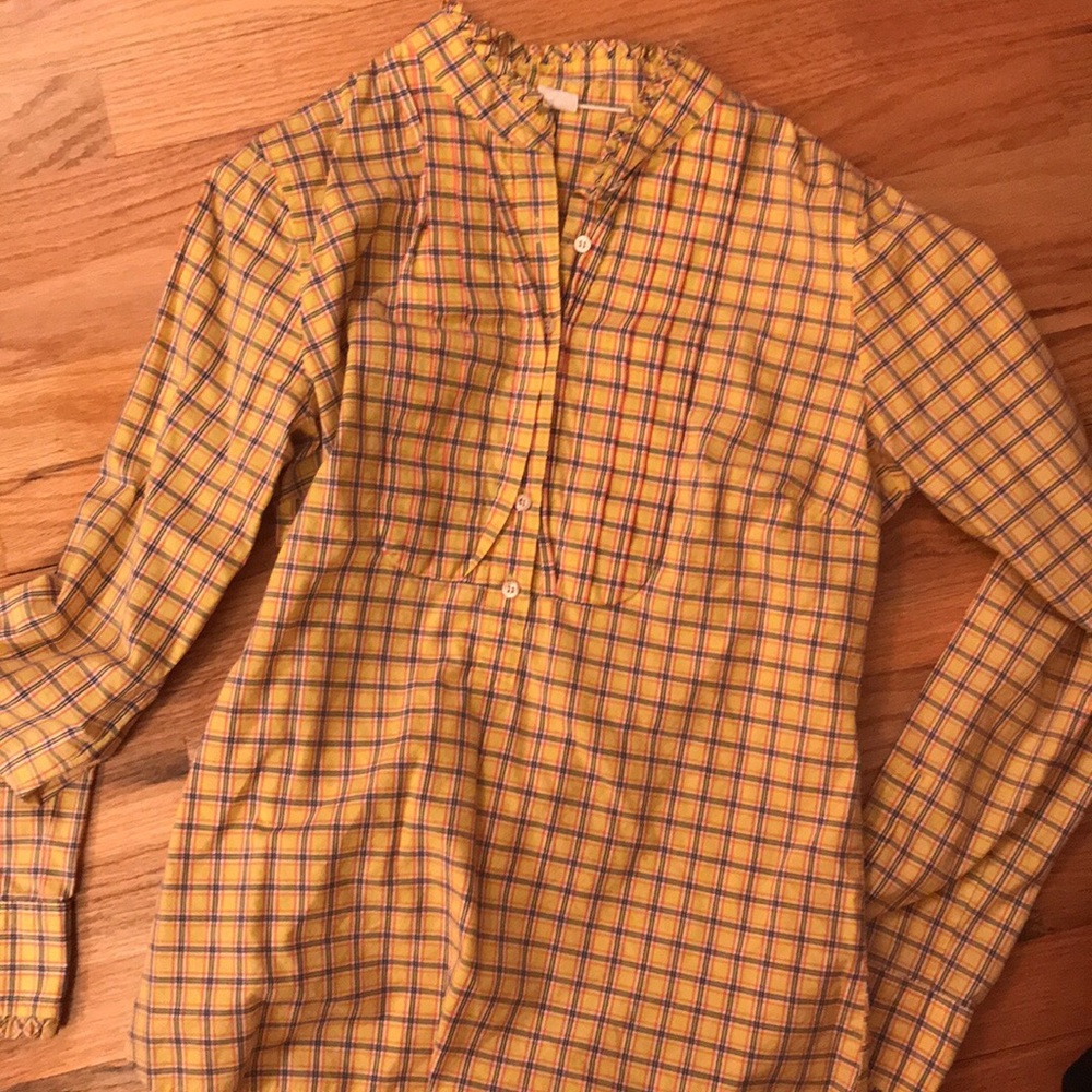 Quarter button up jcrew top